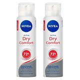 Kit Desodorante Aerosol Nivea Dry Comfort Plus 150ml - 2 Unidades