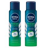 Kit Desodorante Aerosol Nivea Fresh Sensation Masculino 150ml - 2 Unidades