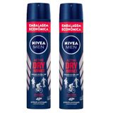 Kit Desodorante Aerosol Nivea Dry Impact For Men 200ml - 2 Unidades