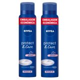 Kit Desodorante Aerosol Nivea Protect Care 200ml - 2 Unidades