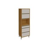 Paneleiro De Cozinha Baronesa 1forno C/ 2 Portas E 3 Gavetas 70cm Freijo/off White - Nesher