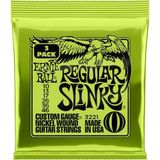 Pack 3 Encordoamentos Ernie Ball Slink 010-046 Guitarra