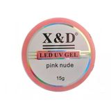 Gel Pink Nude Led Uv X&D 15G Para Unhas Gel E Acrigel