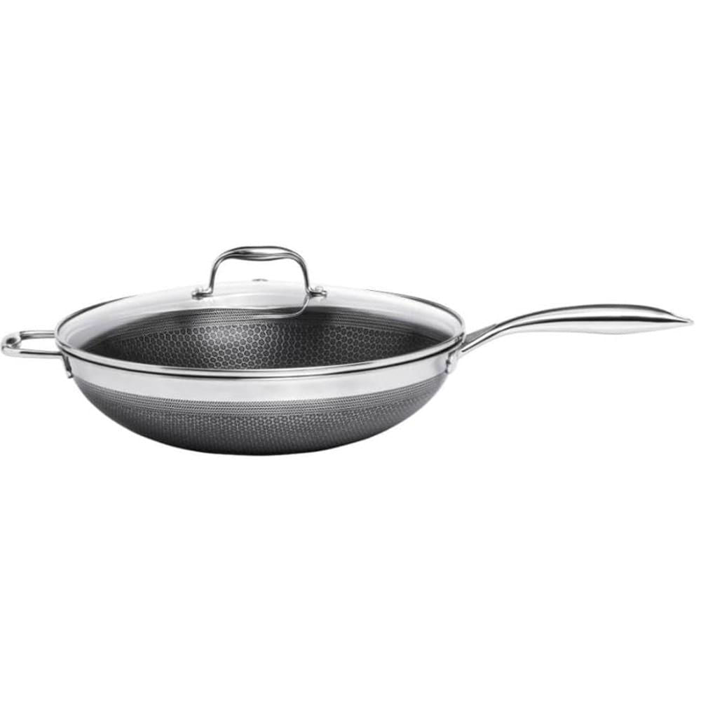 Panela Wok Hive Inox 34cm 5,9l Com Cabo - Oxford Panela Wok Hive Inox 34cm Com Cabo - Oxford