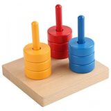 Brinquedo Montessori Discos Coloridos Para Crianças 0 A 3 Anos, Adena Montessori