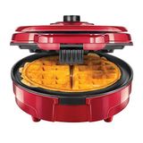 Máquina de Waffle Chefman Anti-Overflow, 4 Unidades, Vermelho 110V