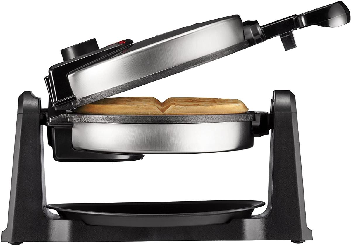 Chefman Máquina de Waffle rotativa 1080W 110V prata e preto