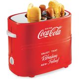 Nostalgia HDT600COKE CocaCola PopUp 2 Hot Dog and Bun Toaster With Mini Tongs Works With Chicken Turkey Veggie Links Sausages and Brats Red