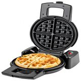 Maquina De Waffle Antiaderente Rotativa Com Controle De Temperatura, 1100w, 110v, Ovente Wmf1440br, Prateado