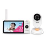 Baba Eletronica Monitor Com Camera De 12cm Hd 720p E App Alcance De 304m Visao Noturna, Vtech Vm818hd, Branco