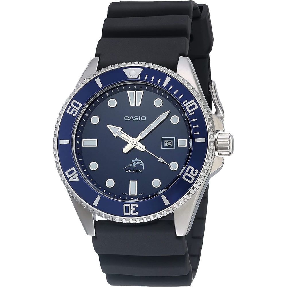 Casio Diver Relógio Masculino Original Analógio de Quartzo em Aço Inoxidável Modelo MDV106B2AV