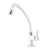 Torneira Para Cozinha Víqua Mesa Bica Móvel Lagune Abs Branca
