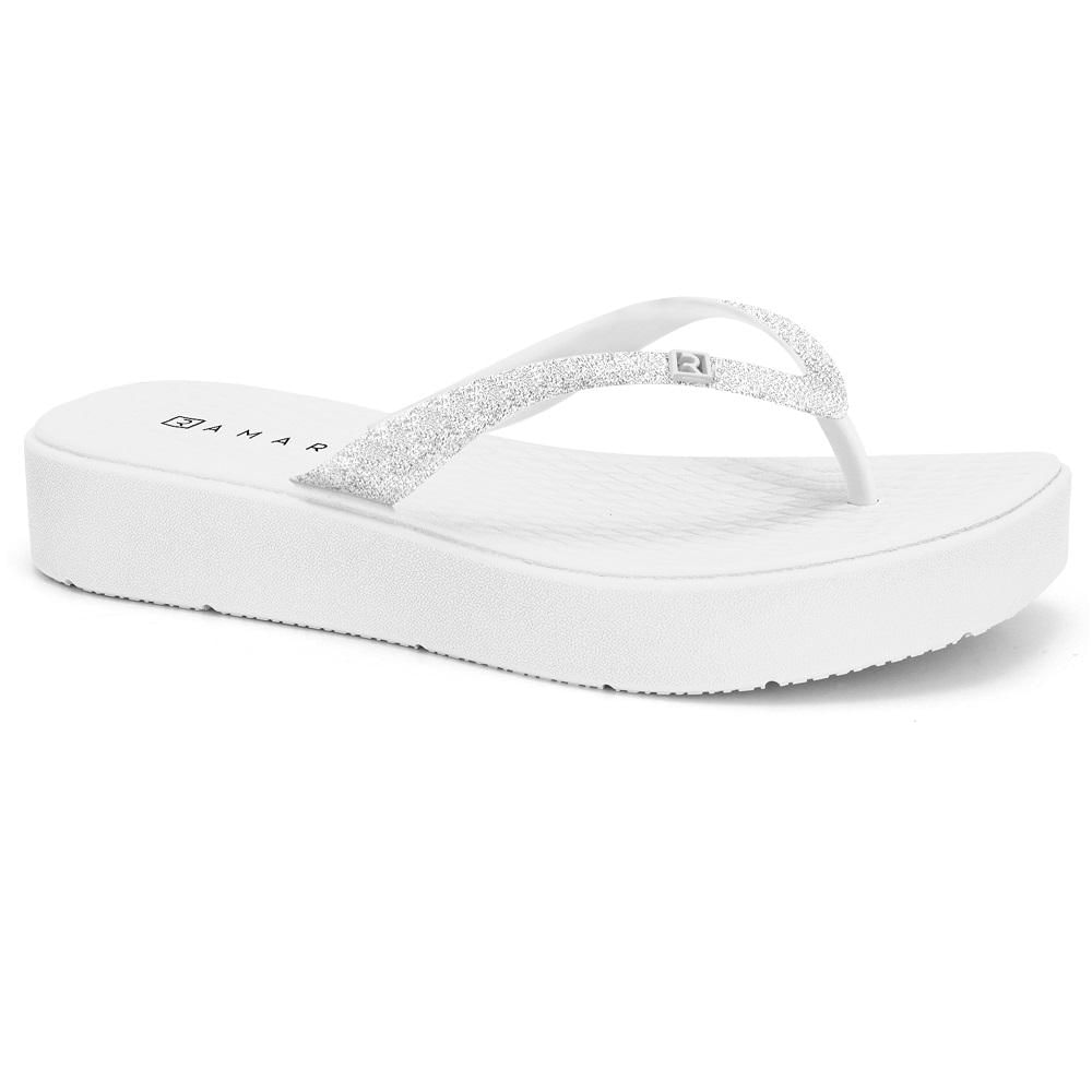 Chinelo Ramarim Ref 248102-10 Branco/branco 036