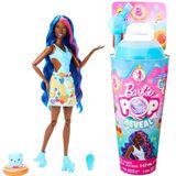 Boneca Articulada Barbie Pop Reveal Azul - Ponche De Cereja - Série Ponche De Frutas - 8 Surpresas - Mattel