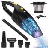 Aspirador De Pó Sem Fio Para Carro Preto 120w 12v 2200mah