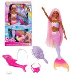 Boneca Barbie Sereia Cores Magicas Negra - Mattel Mattel