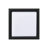 Painel De Led Stella Quadrado Deep De Embutir Recuado 22w Bivolt Preto 3000k Luz Amarela