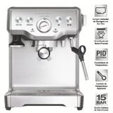 Cafeteira Elétrica Tramontina By Breville Express Inox 1,8l - Máquina De Café Expresso Profissional Bomba Italiana 220v