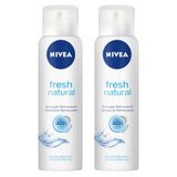 Kit Desodorante Aerosol Nivea Fresh Natural 150ml - 2 Unidades