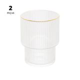 Jogo 2 Copos Baixos Com Fio De Ouro Lines 220ml - Wolff