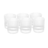 Jogo 6 Copos Para Whisky De Vidro Lines 300ml - Wolff