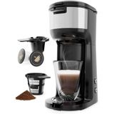 Cafeteira Eletrica Expresso Reservatorio 1.4 L Para Capsula E Cafe Moido, 1000w, 110v, Boly, Preto