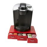 Mind Reader 36 Capacity K-cup, Dolce Gusto, Cbtl, Verismo, Gaveta De Suporte De Cafeteira De Serviço Único, Vermelho