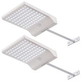 Luminaria Solar Externa 80 Leds Com 4 Modos De Iluminacao, 2 Unidades, Innogear Sl2p, Branco