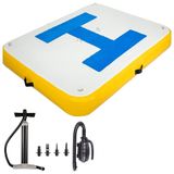 Plataforma Flutuante Para 2 A 4 Pessoas Com Bomba De Ar Eletrica, Vevor Inflatable Floating Platform 3 5 People, Amarelo