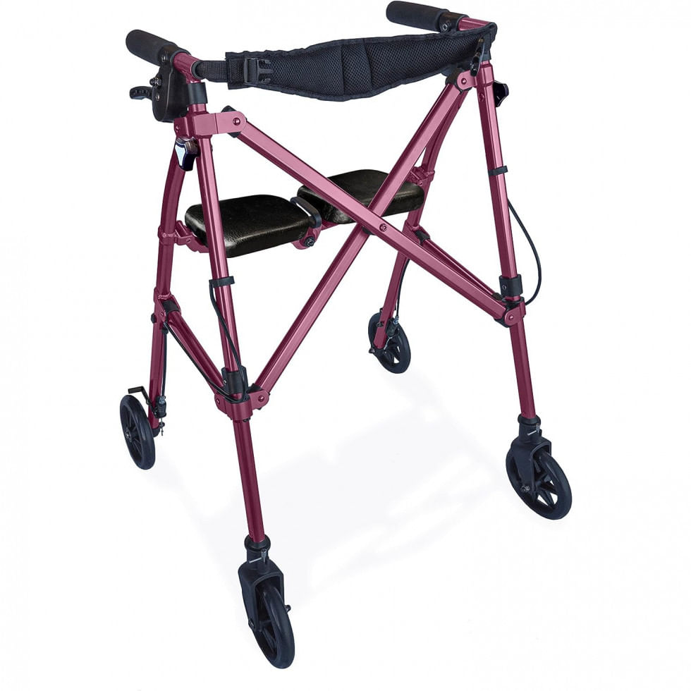 Andador Adulto Idoso Com Assento, Suporta Ate 113 Quilos, Roxo, Able Life Comfortably Independent 4250 Rr, Violeta