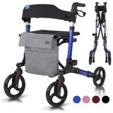 Andador Adulto Idoso Vive Mobility Com Assento, Suporta Ate 136 Quilos, Azul