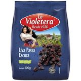 Uva Passa S/ Semente Preta 200g - 20 Unidades - La Violetera