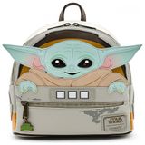 Mochila Escolar Infantil Loungefly Star Wars Baby Yoda Para Criancas A Partir De 6 Anos, Cinza