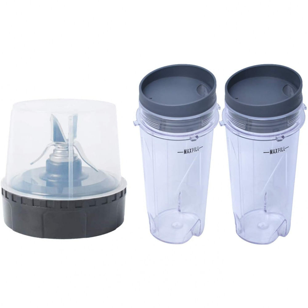 Ninja Peças Reposição para Nutri Ninja Lâmina Conjunto de Copos 473ml Dose Única 2 Pacotes P BL770 BL780 BL660