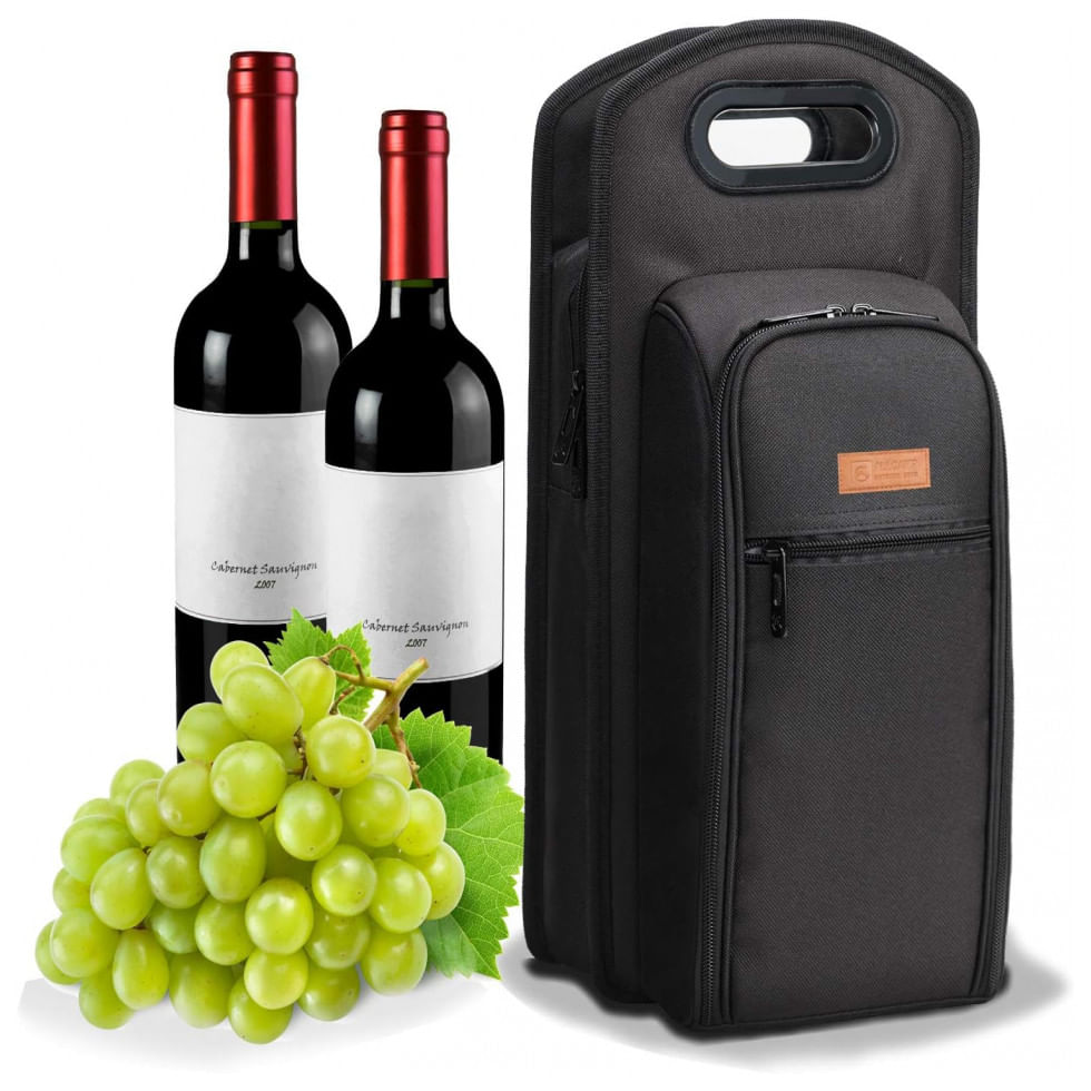 Bolsa Termica Para Transporte De Vinhos Ate 9 Garrafas Com Compartimentos Para Talheres E Tacas, Allcamp Outdoor Gear Twpb 36050a1ap, Preto