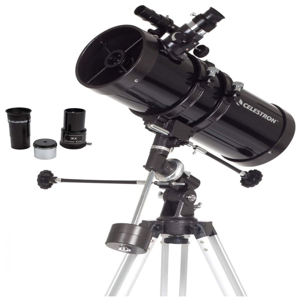 Telescópio Astronômico 50x250 Compacto E Portátil Com Pacote De Software De Astronomia Bônus, Celestron 127eq, Preto