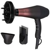 Secador De Cabelo Profissional Ionico Com Difusor, 1875w, Wazor, Preto