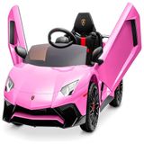 Carro Eletrico Intantil Com 1 Assento, 12v, Com Controle Remoto, 5 Km Por Hora, Ate 3 Anos, Kidzone, Rosa