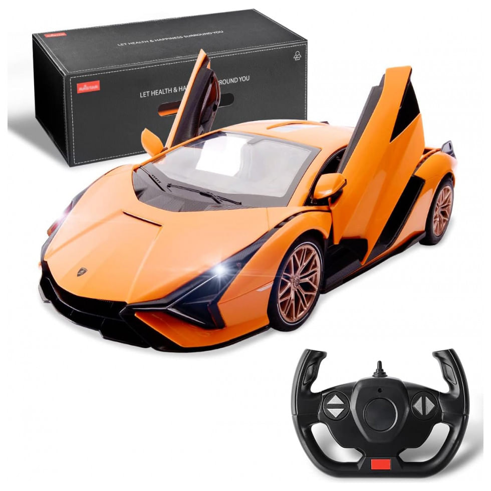 Carrinho De Controle Remoto Lambo Sian Fkp Escala 1:14 Para Adultos E Crianças, Bezgar, Laranja