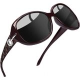 Oculos De Sol Feminino Com Protecao Uv, Joopin A24, Roxo E Cinza