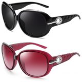 Oculos De Sol Feminino Polarizados Com Protecao Uv, Joopin C08, 2 Unidades, Preto E Rosa Framboesa