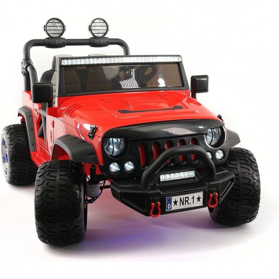 Carro, Carrinho Eletrico 2 Assentos 12v, Com Luzes De Led, Mp3, Modern Kids, Vermelho