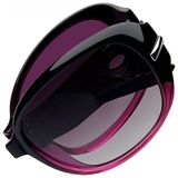 Oculos De Sol Feminino Dobravel Com Protecao Uv, Joopin A27, Roxo Gradiente