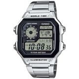 Relogio Masculino Digital Ae 1200whd Vcf, Casio Ae1200whd 1a, Prateado