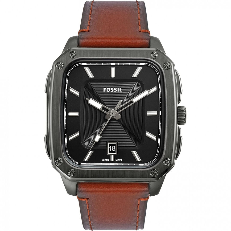 Relogio Masculino Analogico De Quartzo Com Pulseira De Couro, Fossil Fs5934, Marrom