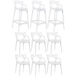 Kit 6 Cadeiras + 3 Banquetas Altas Masters Allegra Branco