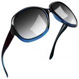 Oculos De Sol Feminino Com Protecao Uv, Joopin B12, Azul Gradiente