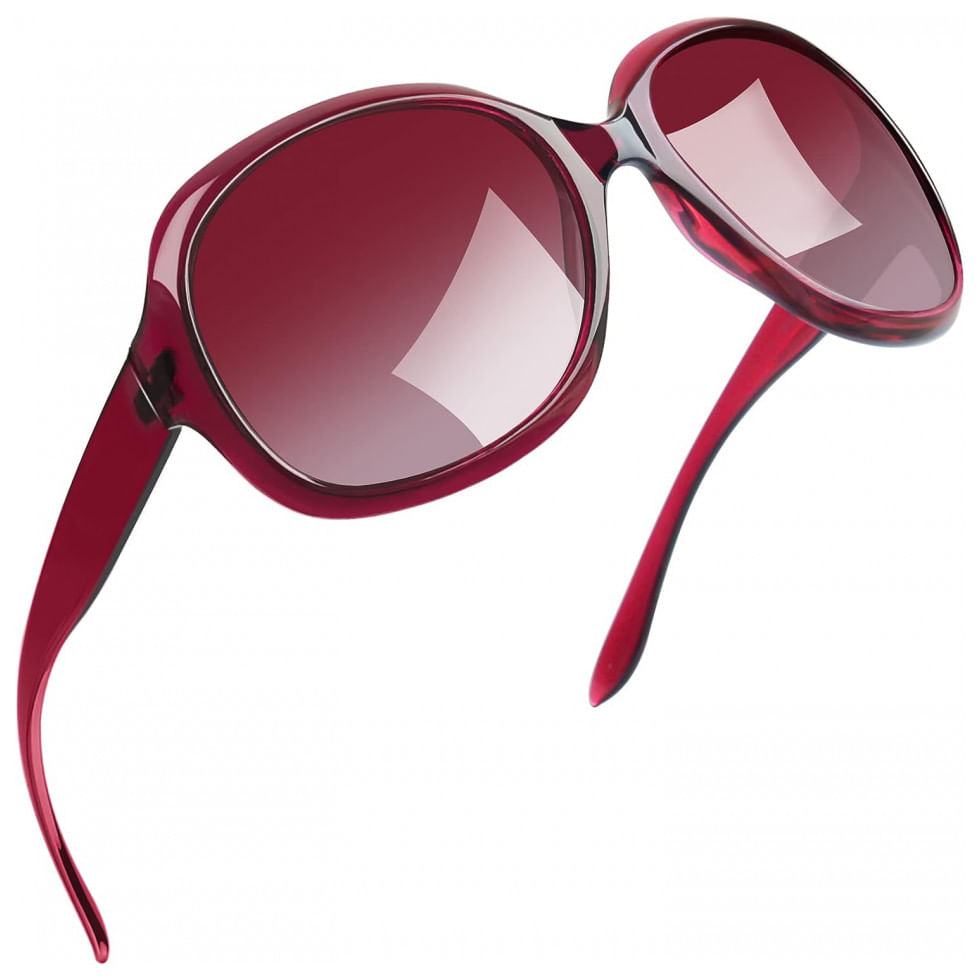 Oculos De Sol Feminino Com Protecao Uv, Joopin B18, Rosa Transparente