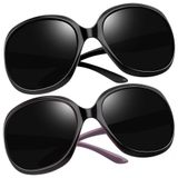 Oculos De Sol Feminino Polarizados Com Protecao Uv, Joopin D04, 2 Unidades, Preto E Preto Roxo