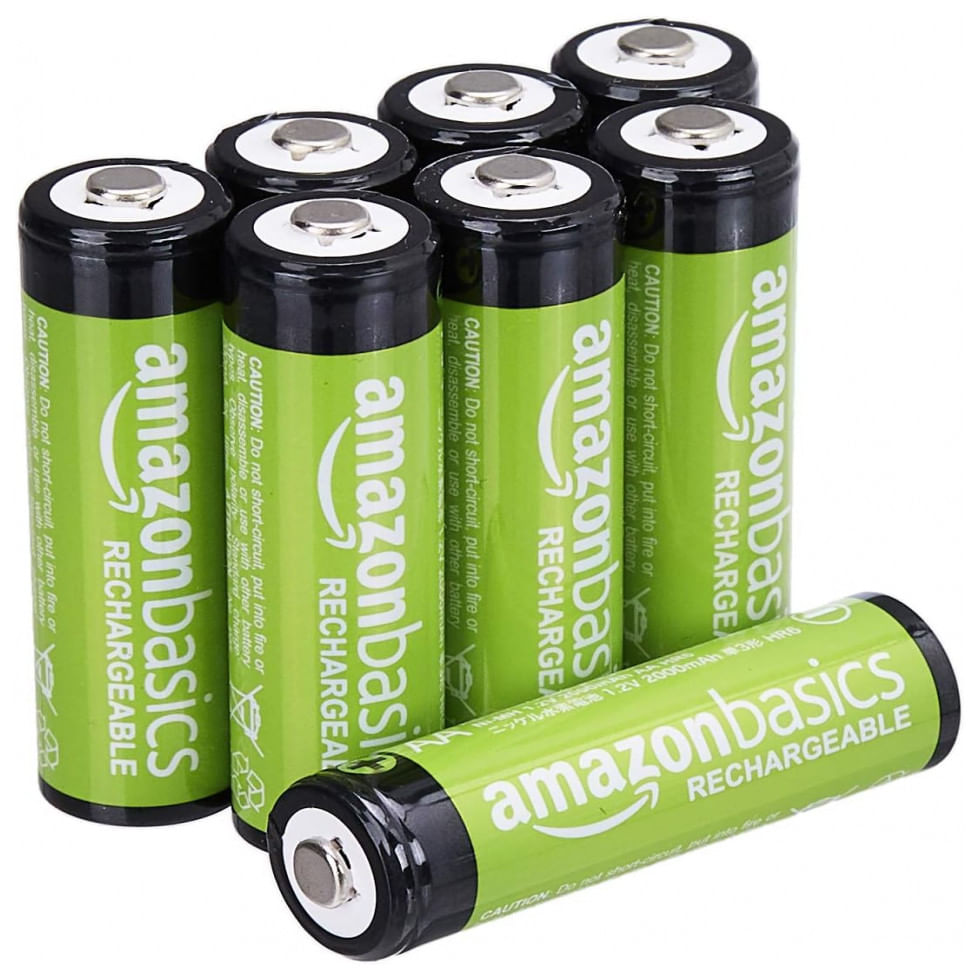 Amz Pilhas Aa Recarregaveis 2000 Mah, Ate 1000 Recargas, 8 Unidades